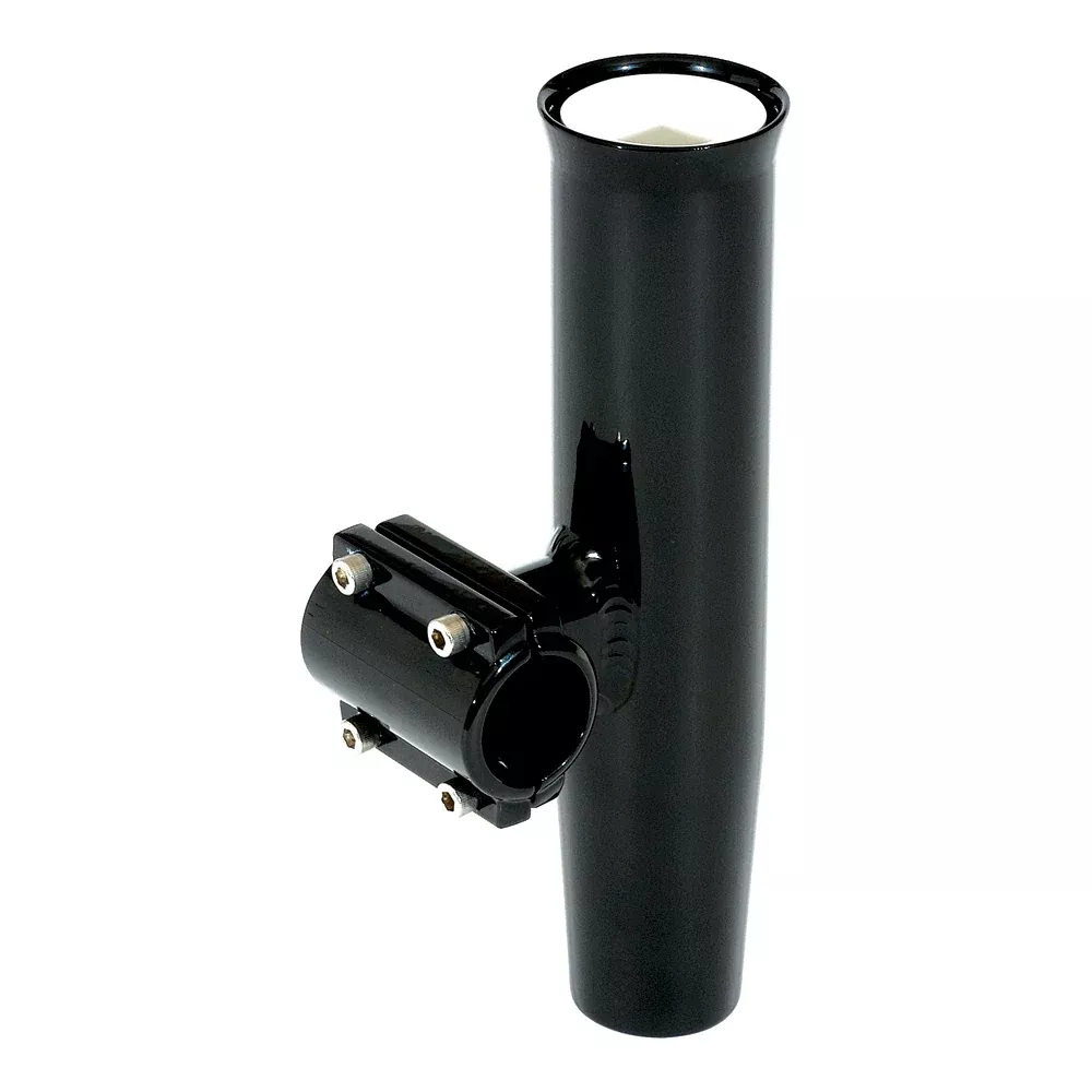 Lees Clamp-On Rod Holder Horizontal Mount – Aluminum – Pipe Size #5 – 2.375″ – 2-3/8″ OD – Black [RA5205BK]