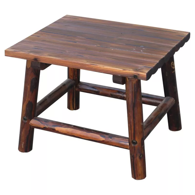 Leigh Country Charred Wood Square End Table #TX93723