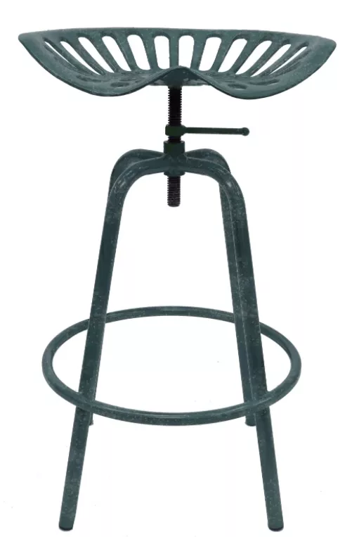 Leigh Country Metallic Tractor Seat Swivel Stool #TX 97002