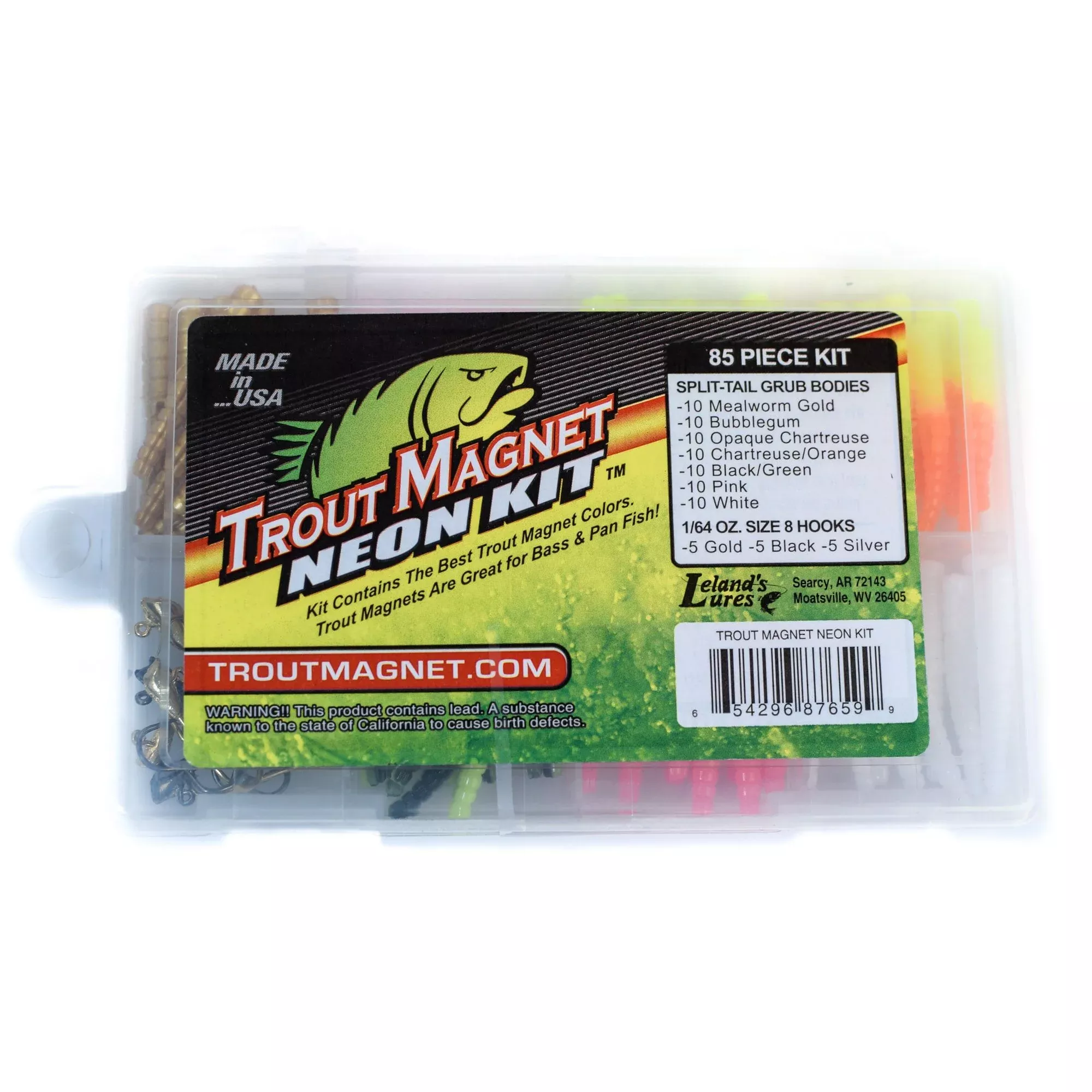 Leland Lures Trout Magnet Neon Kit - 85 Piece