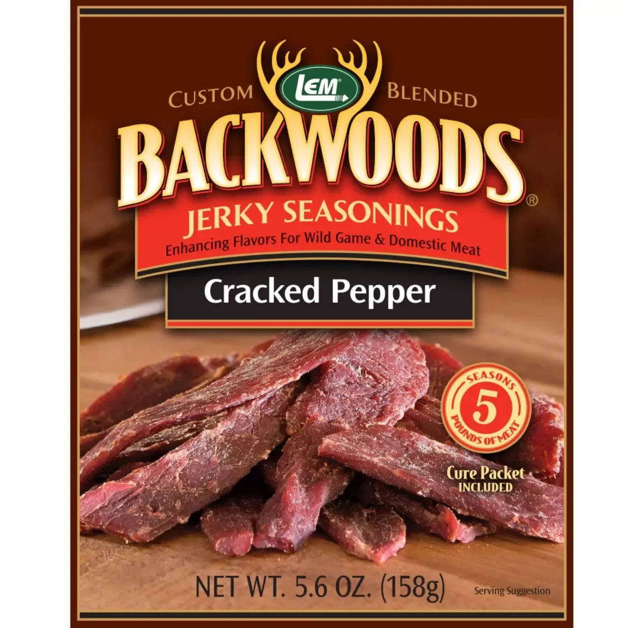 LEM Backwoods Cracked Pepper Jerky Seasoning for 5 Lbs.