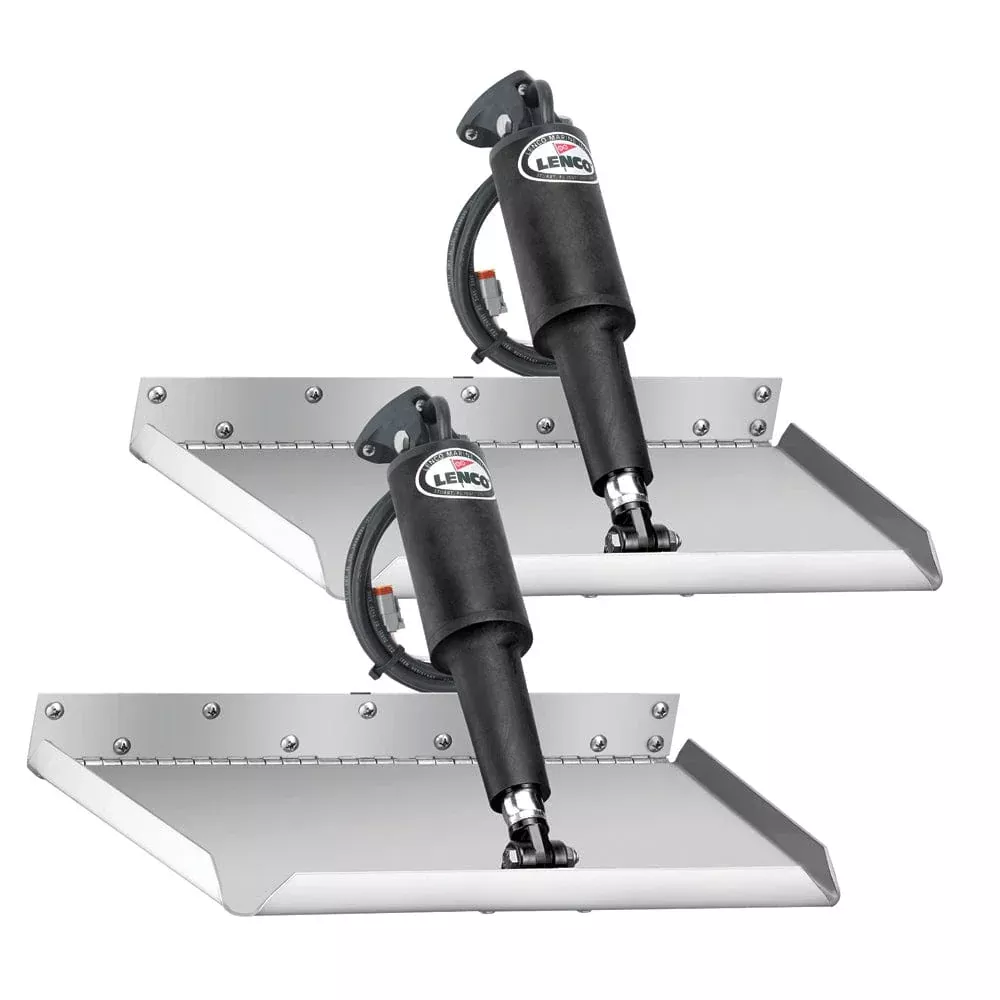 Lenco 12" x 9" Edgemount Trim Tab Kit w/LED Indicator Switch Kit 12V