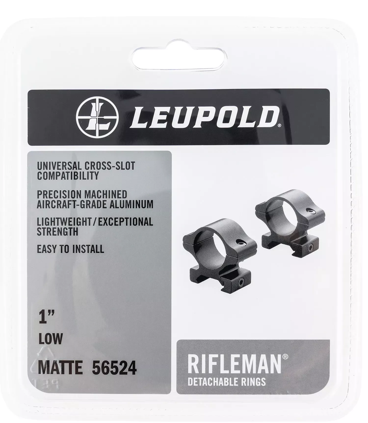 Leupold Rifleman Scope Rings 1" Detachable High Rings Matte