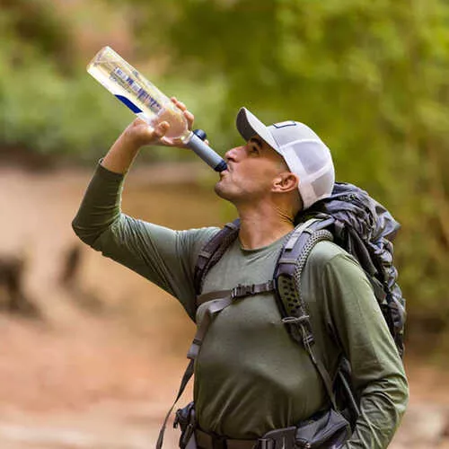 LifeStraw Peak Solo Personal Water Filter | Filter Capacity 2,000L | Flow Rate 3 Liters/Minute | For Hiking, Travel & Emergency Use