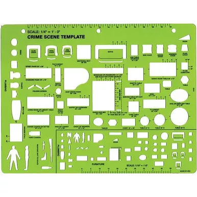Lightning Powder 4-0100 Crime Scene Sketching Template