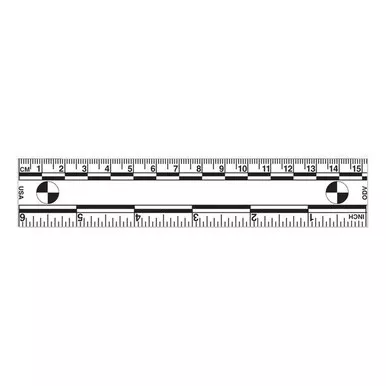 Lightning Powder R-0023 Magnetic 6" Ruler, White