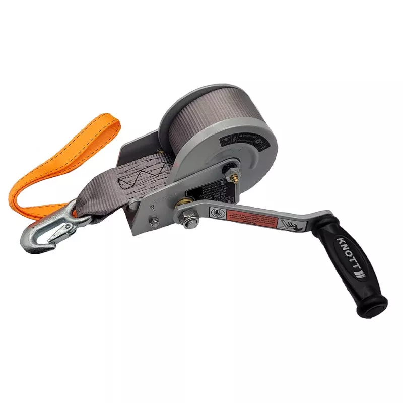 Load Rite Single-Speed Trailer Winch – 900lbs – 12′ Strap – 7 Handle