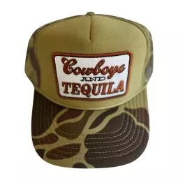 Local Beach Cowboys and Tequila Trucker Hat - Camo