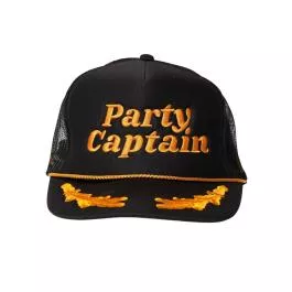 Local Beach Party Captain Trucker Hat – Captain Blk/Gold