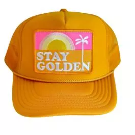 Local Beach Stay Golden Patch Trucker Hat – Gold