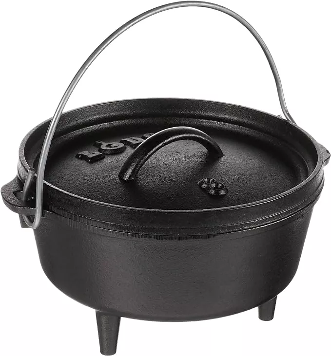 Lodge Cast Iron Camp Dutch Oven With Lid 2 Qt. #L8CO3