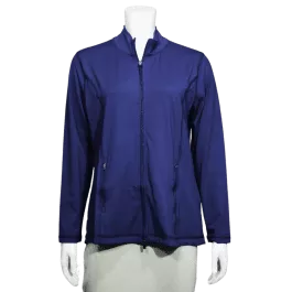 Lulu-B Women's Full Zip-Up Jacket - Navy - M