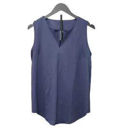 Lulu-B Women's Sleeveless Key Hole Top - Navy - S