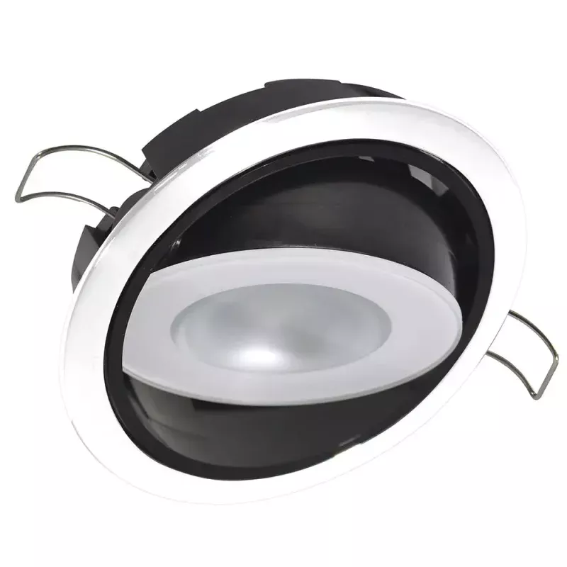 Lumitec Mirage Positionable Down Light – Spectrum RGBW Dimming – White Bezel – 115127