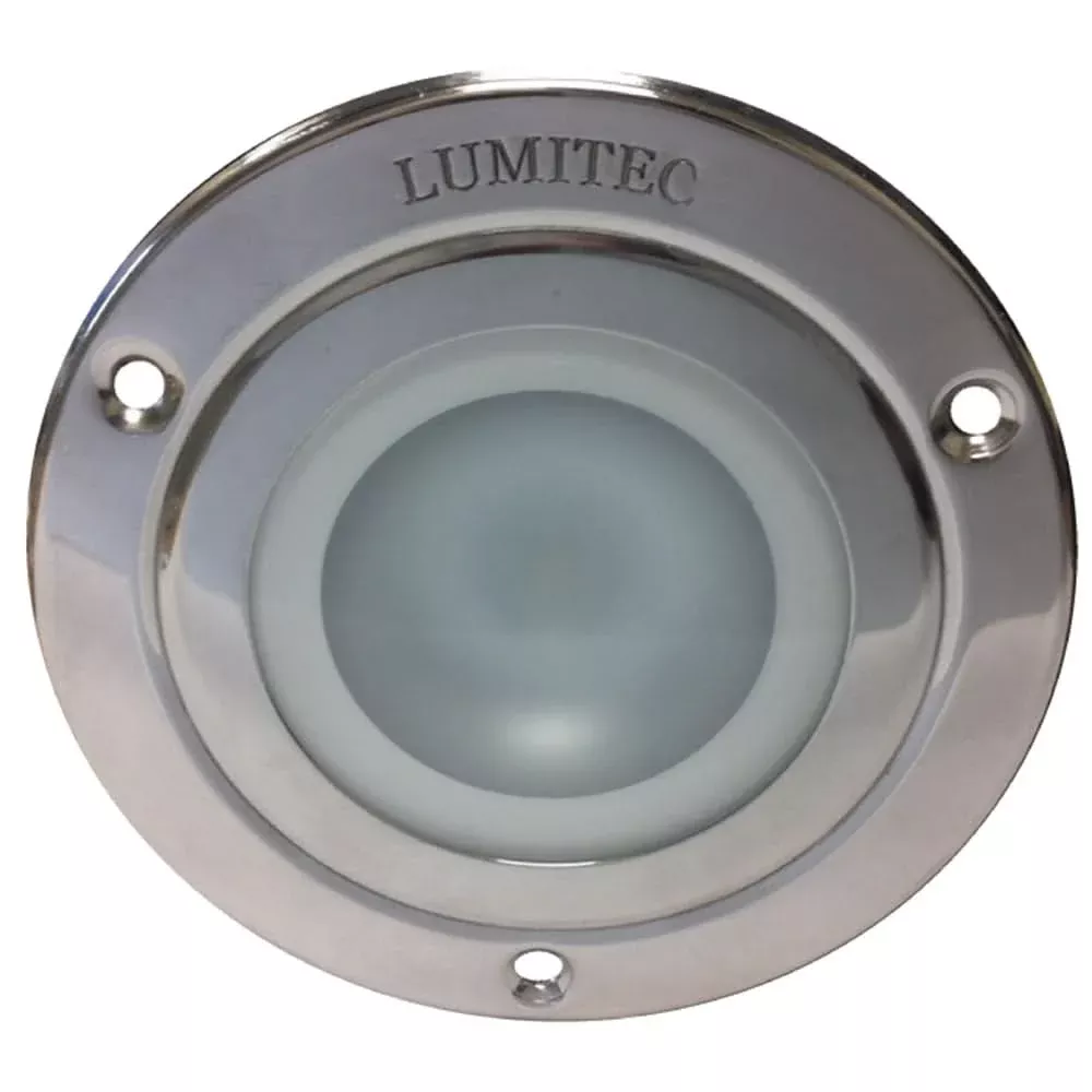 Lumitec Shadow - Flush Mount Down Light - Polished SS Finish - 4-Color White/Red/Blue/Purple Non-Dimming - 114110