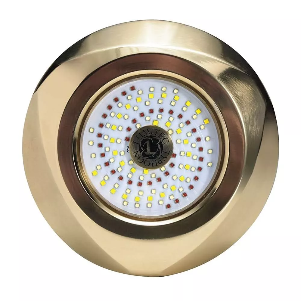 Lumitec Typhoon Underwater Bronze Thru-Hull LED Light - White/Blue - 101448
