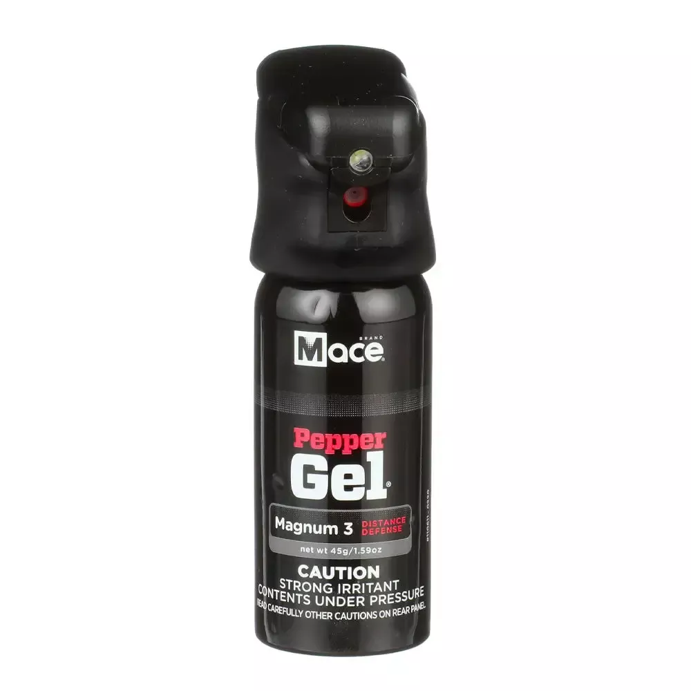 Mace Night Defender MK-III Pepper Gel 2oz 18ft Range w/ LED Light Black 80841