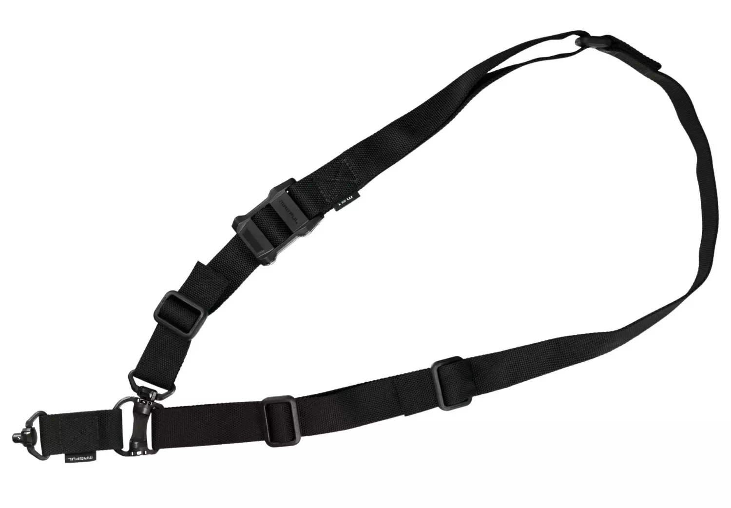 Magpul MS4 QDM Sling made of Black Nylon Webbing with 1.25" W, Adjustable One-Two Point Design & Swivels for AR Platforms
