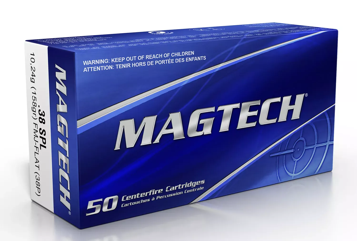 Magtech Range/Training 38 Special 158 gr Full Metal Jacket Flat Nose 50 Per Box