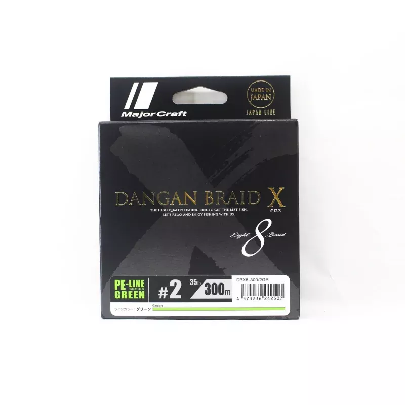 Major Craft Dangan Braid X Line X8 300m P.E 2 Green DBX8-300/2GR (2507)