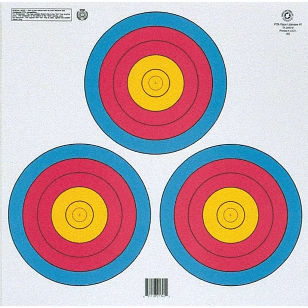 Maple Leaf Target Face - FITA 3 Spot (Triangle)