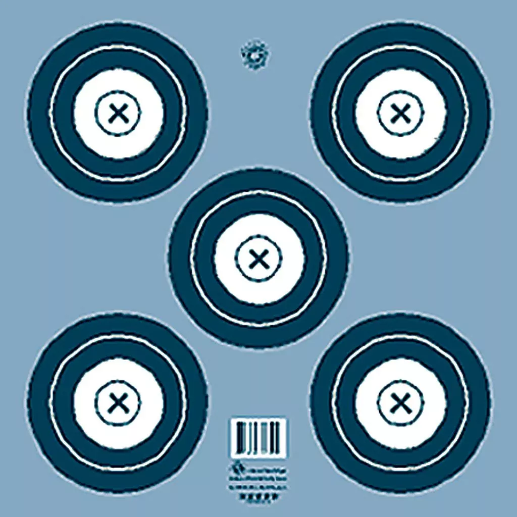 Maple Leaf Target Face - NFAA Indoor 5 Spot