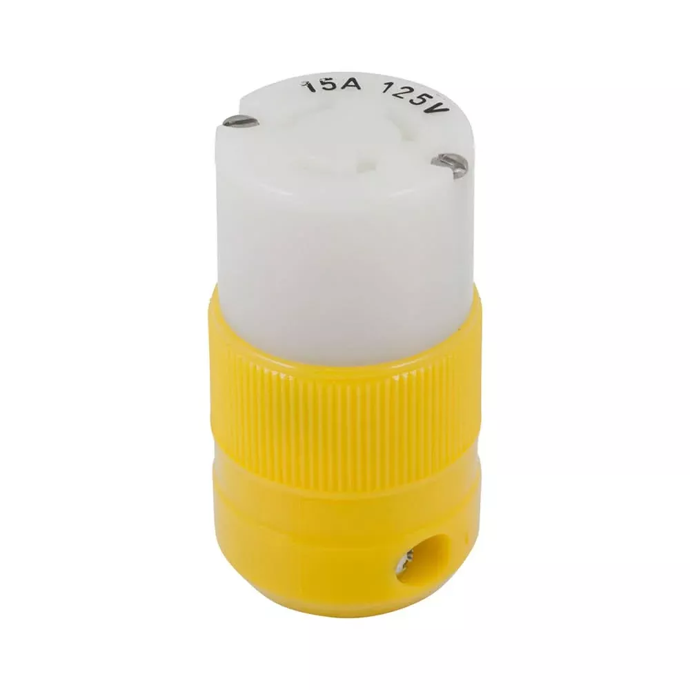 Marinco Locking Connector - 15A, 125V - Yellow4731CR - 4731CR