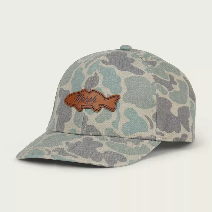 Marsh Wear RR Leather Hat – Green Camo #BWC3001