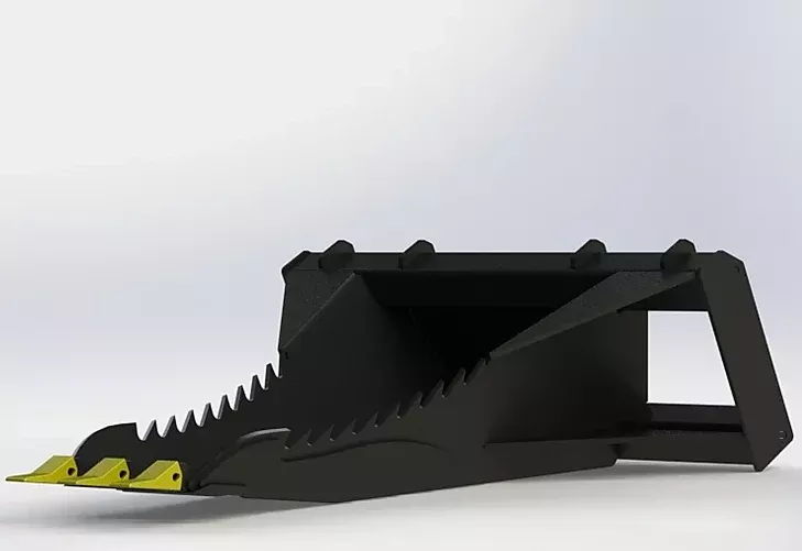 Martatch | Extreme Duty Stump Bucket Grapple | Model MHSB-A | Dimensions 14″W x 60″D | Hydraulic Flow 15 To 25 GPM | For Skid Steer