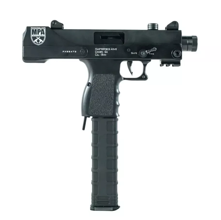 MasterPiece Arms Defender Top Cocking TB 9mm Pistol 5.50″ Black 30T
