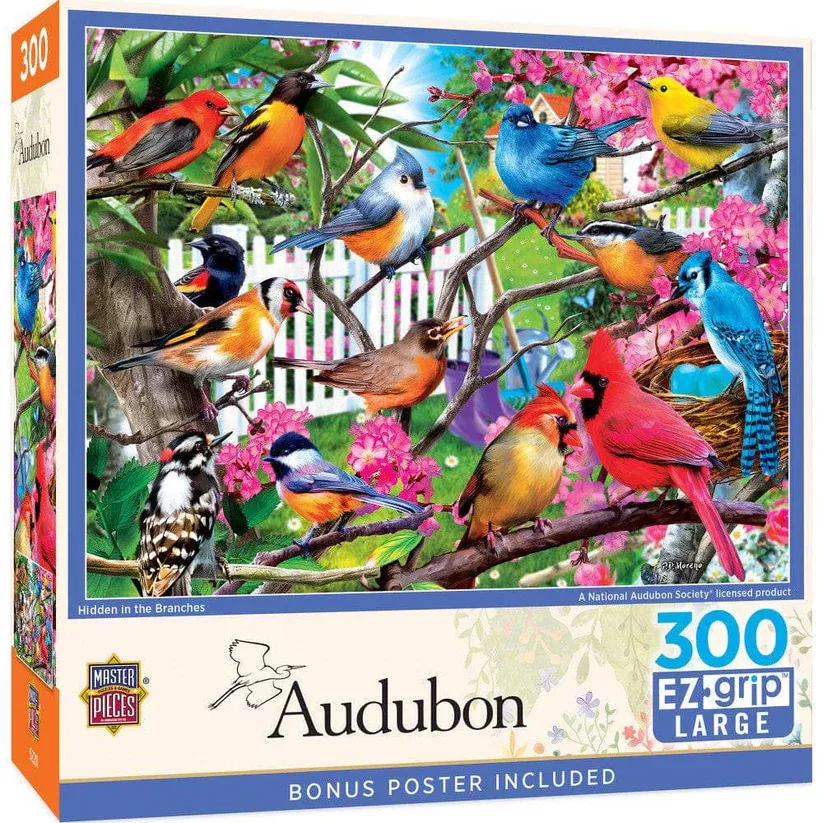 Masterpieces Audubon Hidden In The Branches 300 Piece EZ Grip Jigsaw Puzzle #32277