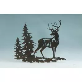 MayRich Company Metal Deer Wall Plaque