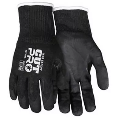 MCR Safety 92735N Cut Pro 15 Gauge HyperMax™ Black Shell, Black Nitrile Foam Coated Palm & Fingertips, Cut, Abrasion & Puncture Resistant Work Gloves