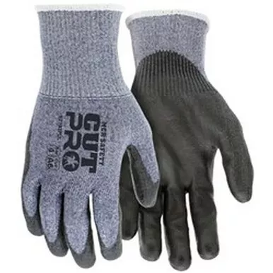 MCR Safety 92793PUS Cut Pro 13 Gauge HyperMax™ Blue Shell, Black Polyurethane Coated Palm & Fingertips, Cut, Abrasion & Puncture Resistant Work Gloves