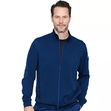 MED COUTURE Men's Orion Warm-Up Navy Jacket (7678-NAVY)