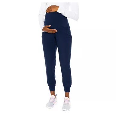 MED COUTURE Womens Maternity Navy Joggers (8729P-NAVY)