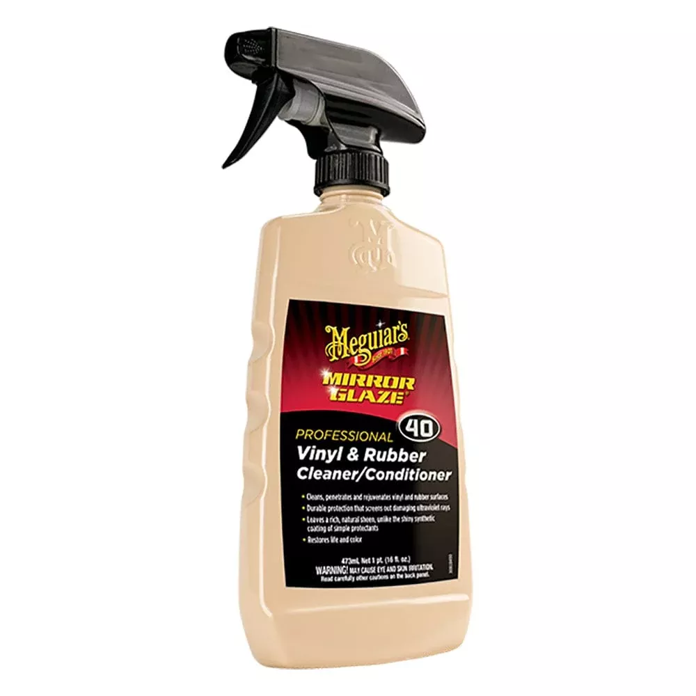 Meguiar’s M40 Mirror Glaze Vinyl & Rubber Cleaner & Conditioner – 16oz