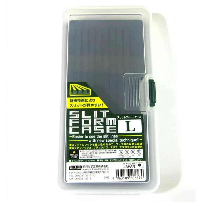 Meiho Slit Form Case L (186 x 103 x 34 mm) Clear (8574)