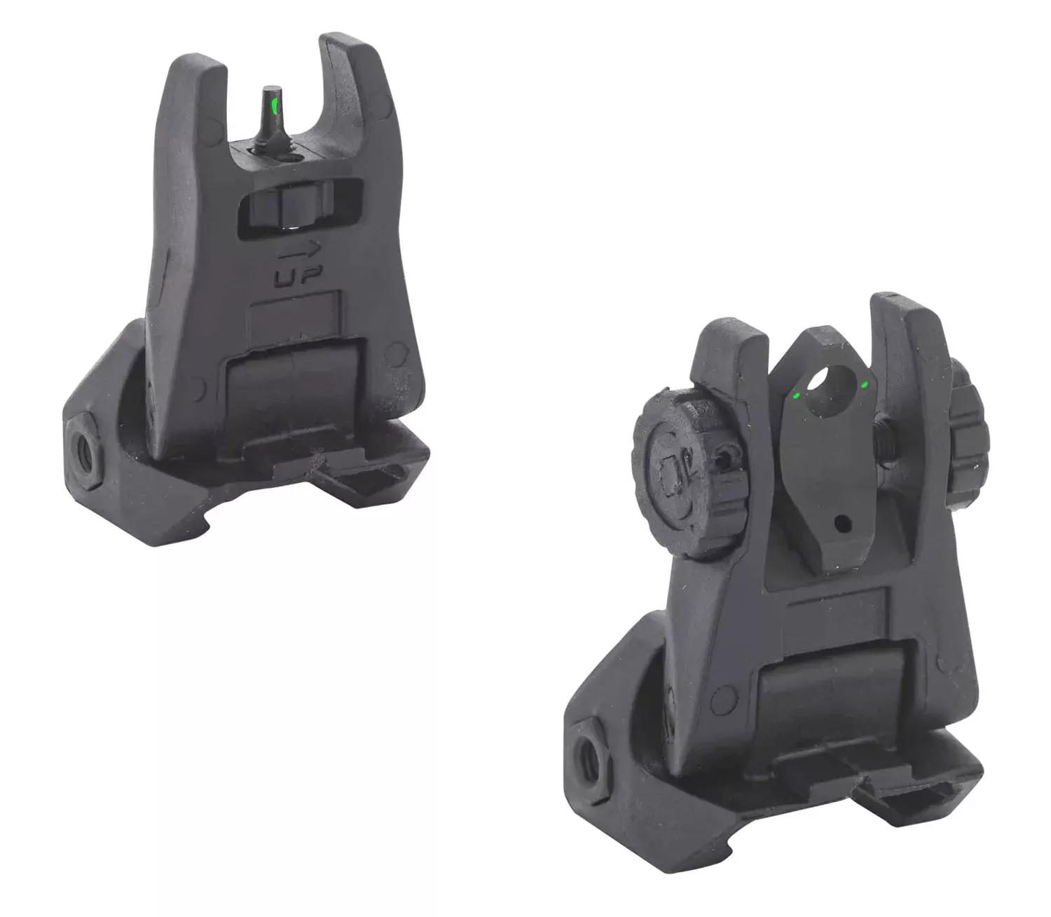 Meprolight USA FUBS Self Illuminated Flip Backup Sights Green Tritium