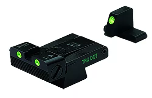 Meprolight USA Mepro Tru-Dot Adjustable Sights Self-Illuminated Green Tritium Front & Rear with Black Frame for Most Glock