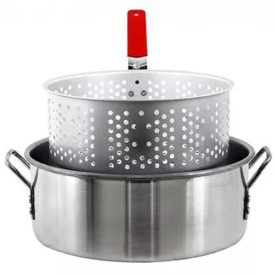 The Metal Ware Corp 10.5 Qt. Aluminum Pot With Strainer Basket