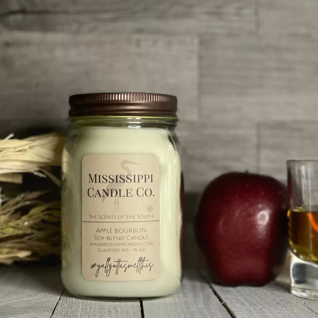 Mississippi Candle Company Apple Bourbon 16oz Candle