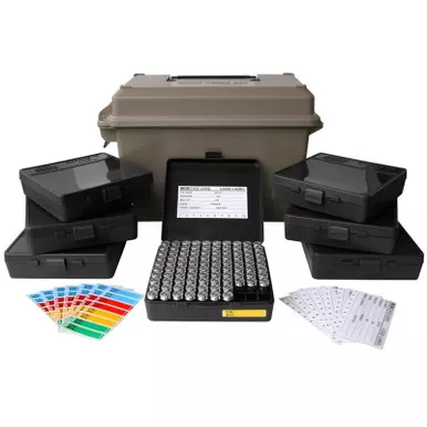 MTM ACC45 45 ACP AMMO CAN COMBO- INCLUDES 7 P-100-45'S- DARK EARTH