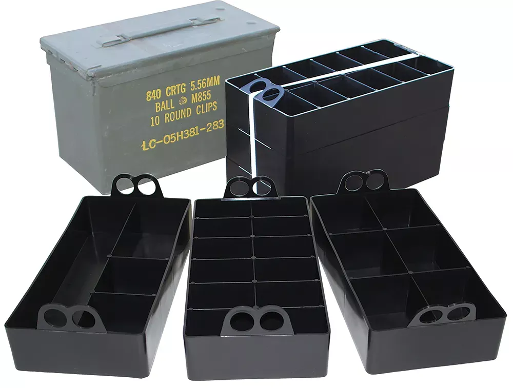 MTM Case-Gard Ammo Can Organizer Trays Black Polypropylene