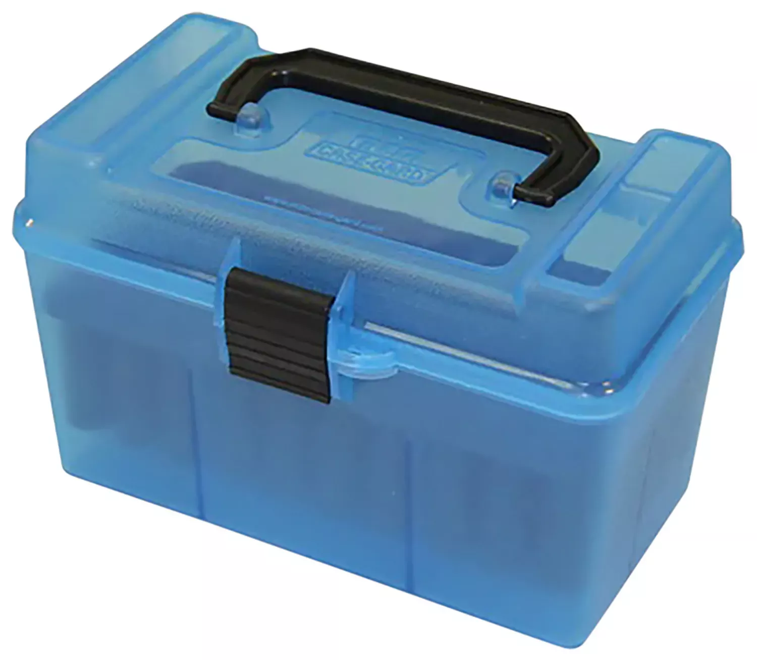 MTM Case-Gard Deluxe Ammo Box for 25-06 Rem/.30-06 Springfield Clear Blue Polypropylene 50rd