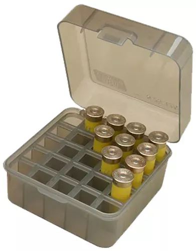 MTM Case-Gard Dual Gauge Shotshell Case Shotgun Clear Smoke Polypropylene 25rd