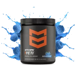 MTN OPS Yeti Pre-Workout Powder - 30 Servings Scoop - Blue Raspberry