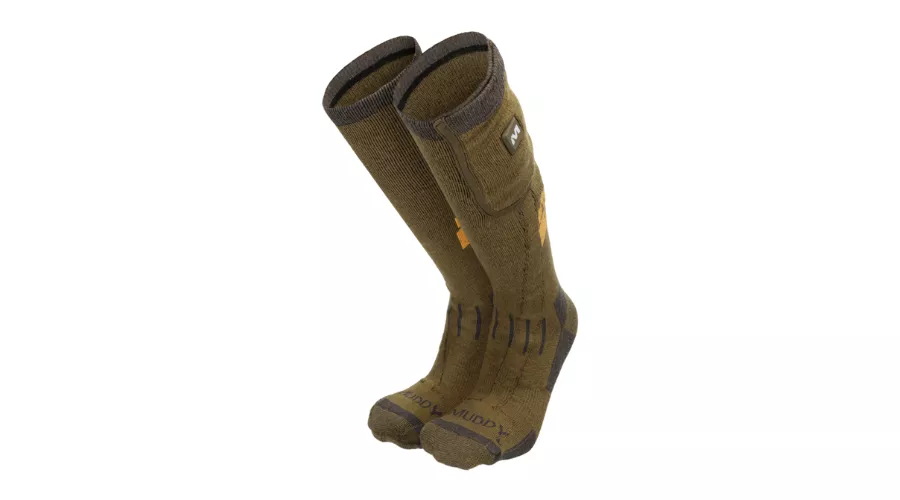 Muddy Nucleus Heated Socks, Brown Clay