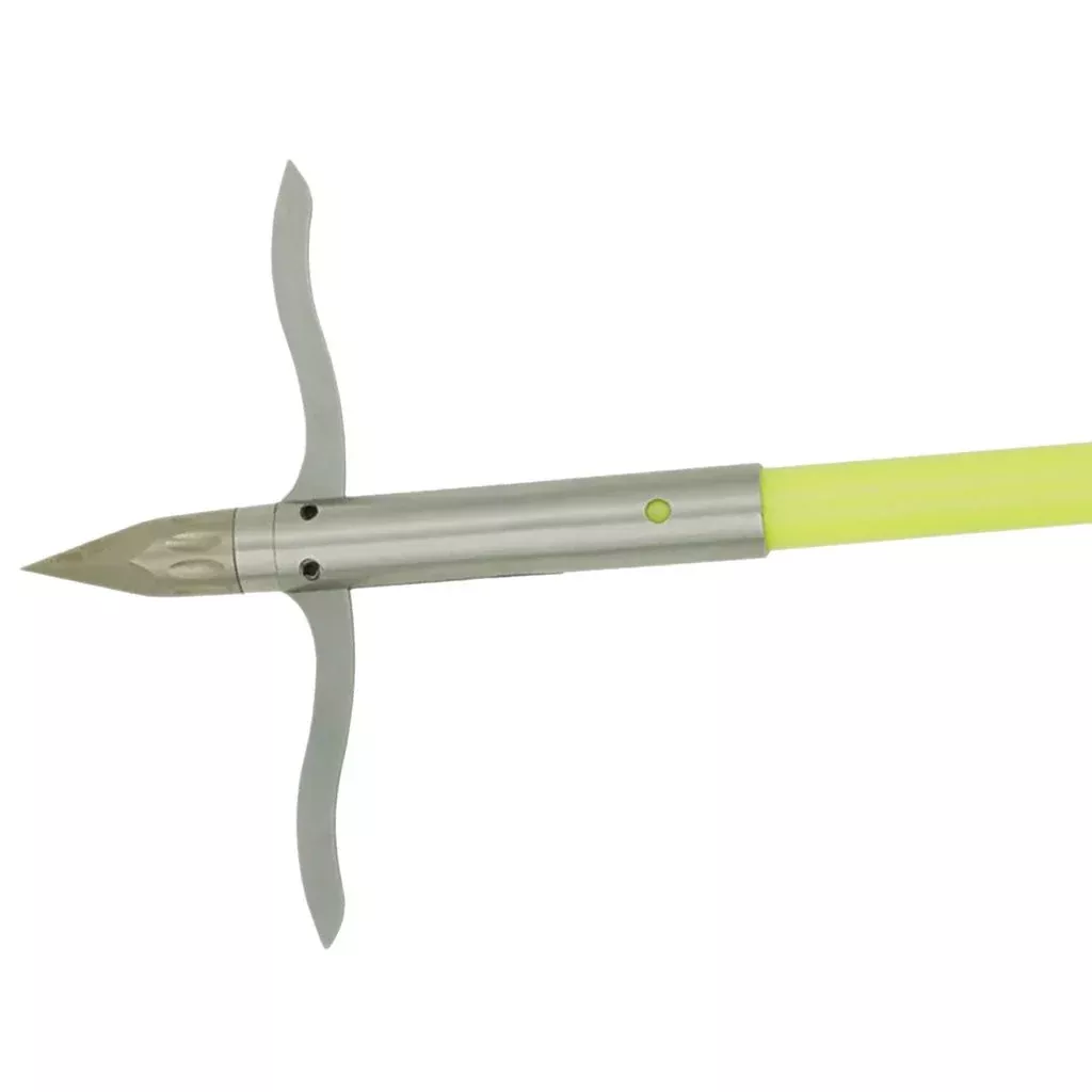 Muzzy Classic Fish Arrow (Chartreuse with Iron 2 Barb Point)