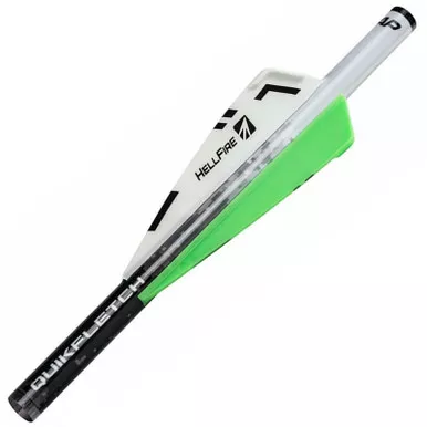 NAP Quikfletch 3In Hellfire Std - 6 Pack White/Green/Green
